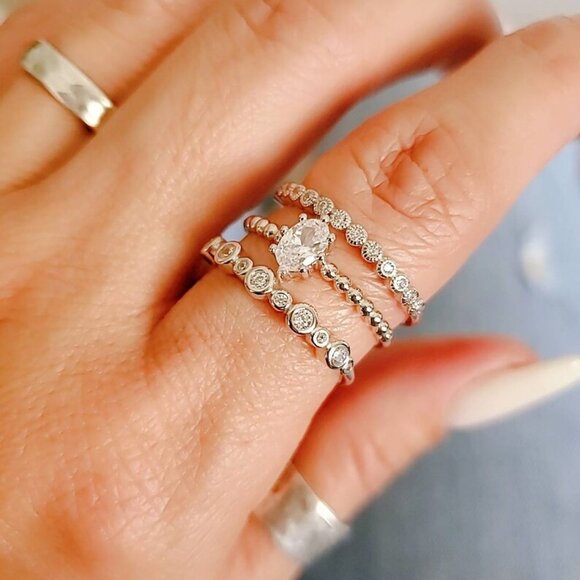 Sterling Silver Ring, Multi Layered Ring, Adjustable Ring, Statement Ring, Women - Picture 10 of 10